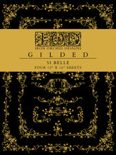 Load image into Gallery viewer, Si Belle (4 gold foil pages, 12" x 16") - IOD Transfer Pad