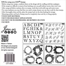 Load image into Gallery viewer, Insignia Mini Stamp Set - IOD Stamp 4 Sheets, 6”x6”