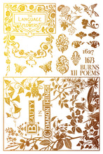 Load image into Gallery viewer, ATHENAEUM - (8 gold & silver foil pages, 8"x12") - IOD Transfer Pad