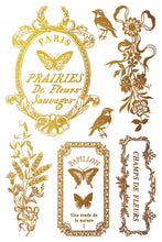 Load image into Gallery viewer, PAPILLON - (8 gold & silver foil pages, 8"x12") - IOD Transfer Pad
