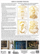 Load image into Gallery viewer, Curated Signage (4 gold foil pages 12&quot;x 16&quot;) - IOD Transfer Pad
