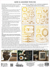 Load image into Gallery viewer, Etiquettes (4 gold foil pages 12&quot;x 16&quot;) - IOD Transfer Pad
