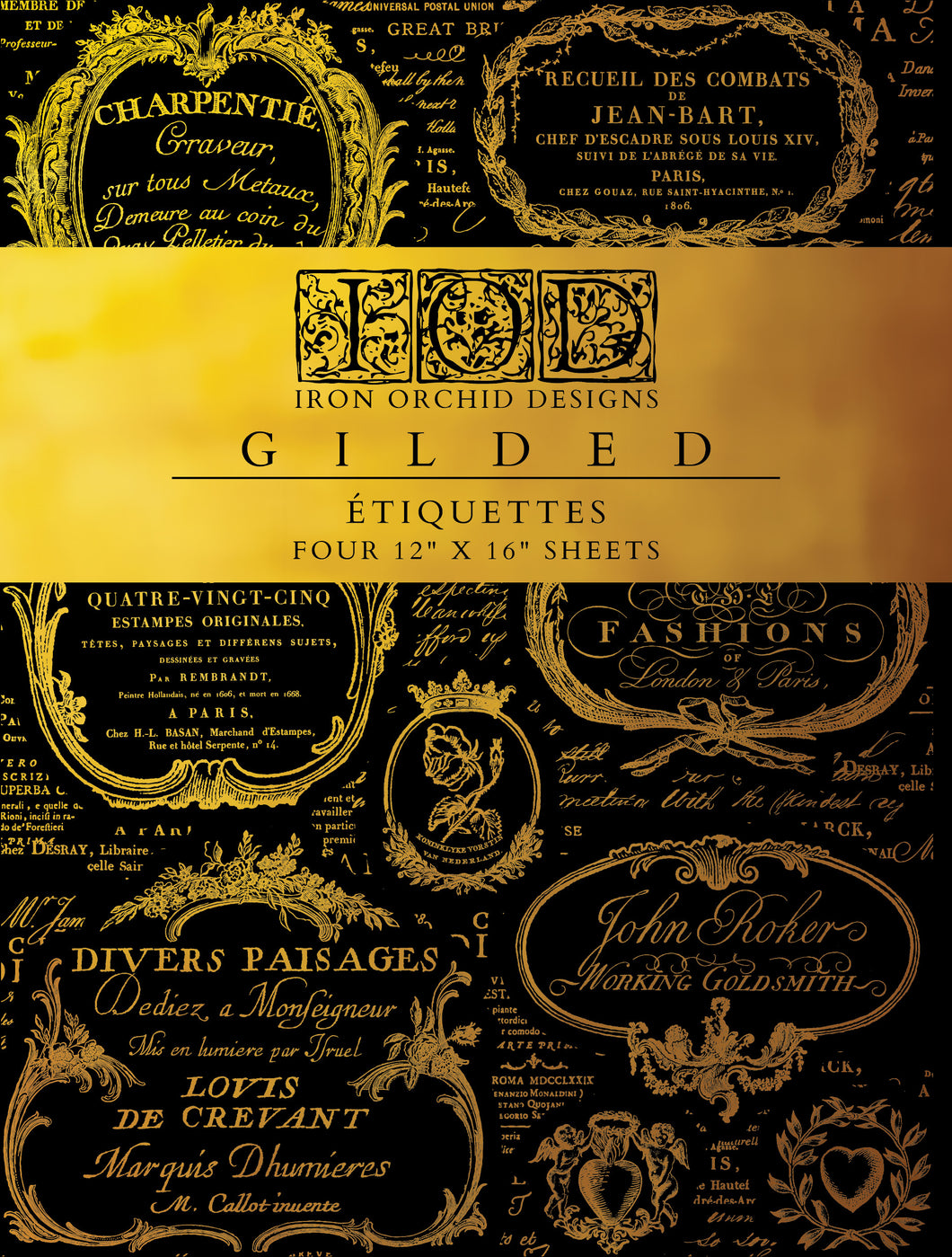 Etiquettes (4 gold foil pages 12