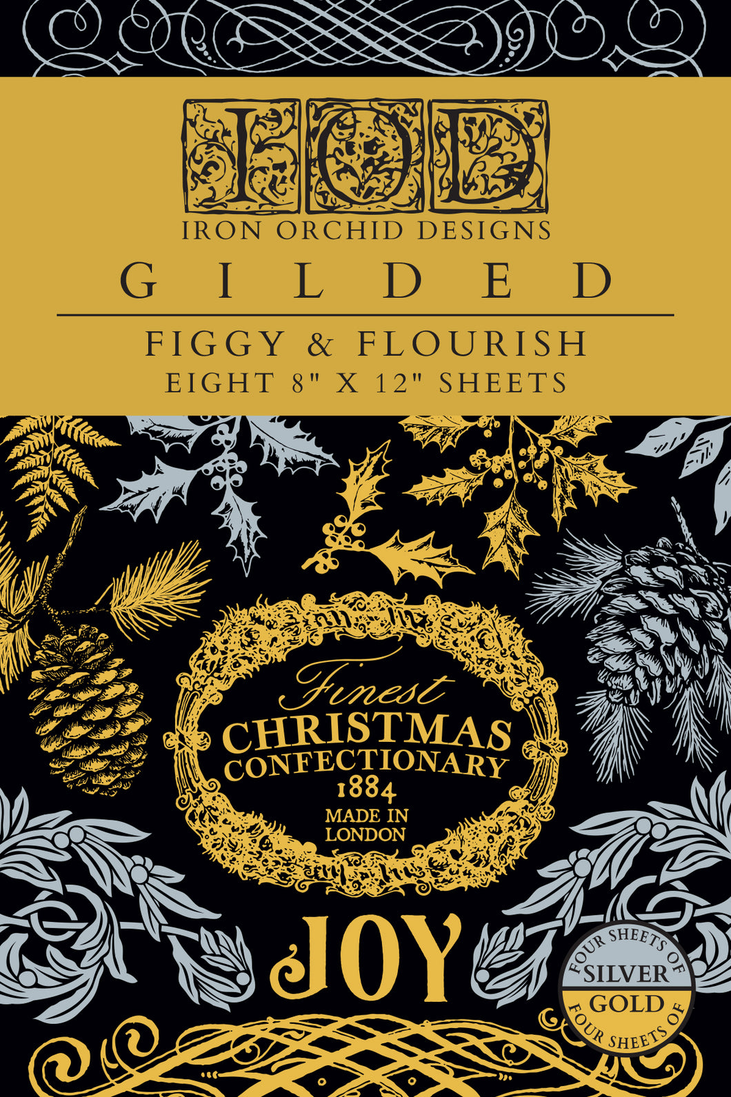Figgy & Flourish - (8 gold & silver foil pages, 8
