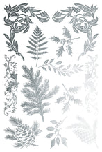 Load image into Gallery viewer, Figgy &amp; Flourish - (8 gold &amp; silver foil pages, 8&quot;x12&quot;)  - IOD Transfer Pad
