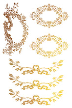 Load image into Gallery viewer, Petits Ornements (8 gold foil pages 8&quot;x 12&quot;) - IOD Transfer Pad

