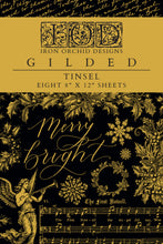 Load image into Gallery viewer, Tinsel - (8 gold foil pages, 8&quot;x12&quot;)  - IOD Transfer Pad
