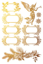 Load image into Gallery viewer, Tinsel - (8 gold foil pages, 8&quot;x12&quot;)  - IOD Transfer Pad

