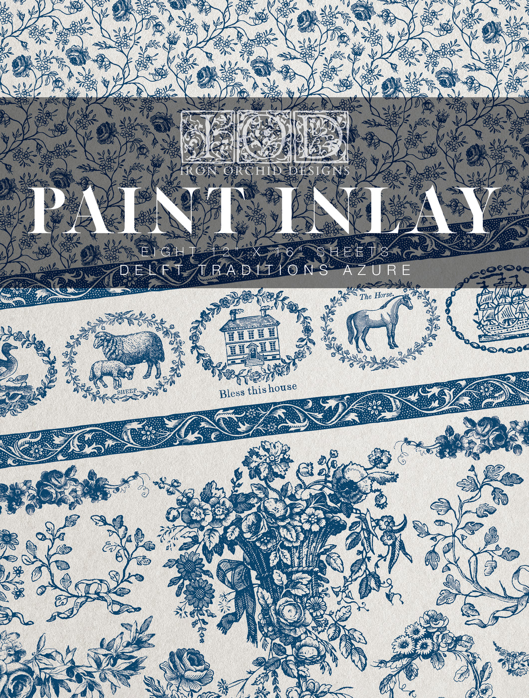 Delft Traditions AZURE - IOD Paint Inlay