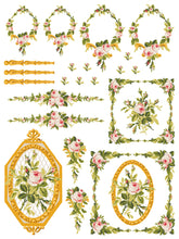 Load image into Gallery viewer, Petite Fleur PINK - IOD Paint Inlay
