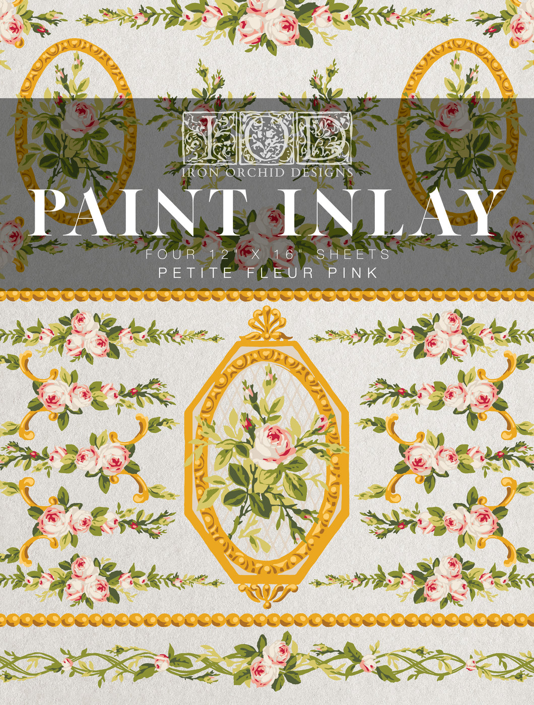 Petite Fleur PINK - IOD Paint Inlay