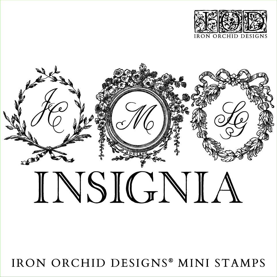 Insignia Mini Stamp Set - IOD Stamp 4 Sheets, 6”x6”