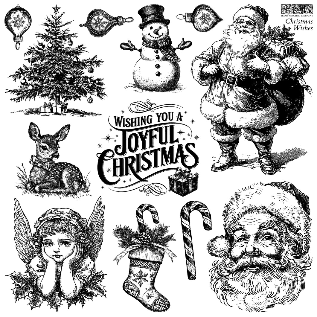 Christmas Wishes - IOD Stamp