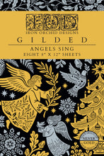 Load image into Gallery viewer, ANGELS SING - (8 gold &amp; silver foil pages, 8"x12")  - IOD Transfer Pad
