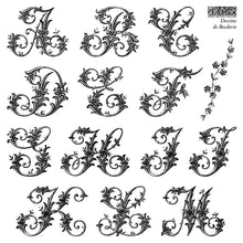 Load image into Gallery viewer, DESSINS DE BRODERIE LABELS Mini Stamp Box Set - IOD Stamp 4 Sheets, 6”x6”
