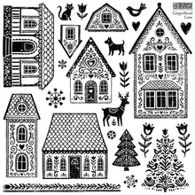 Load image into Gallery viewer, GINGERBREAD LANE  (12x12") - IOD Stamp

