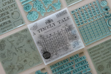 Load image into Gallery viewer, A TIMELY TALE Mini Stamp Box Set - IOD Stamp 4 Sheets, 6”x6”
