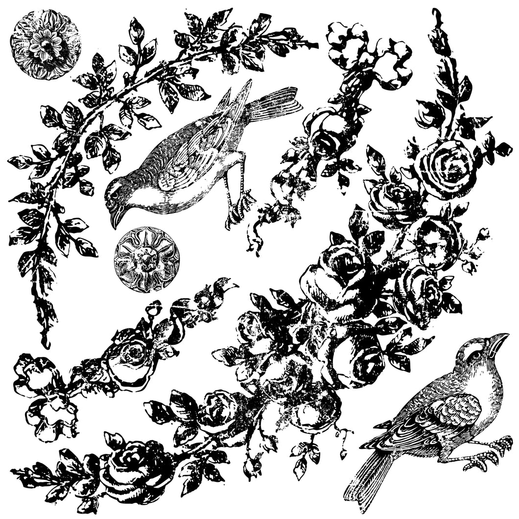 Floral Swag - IOD Stamp